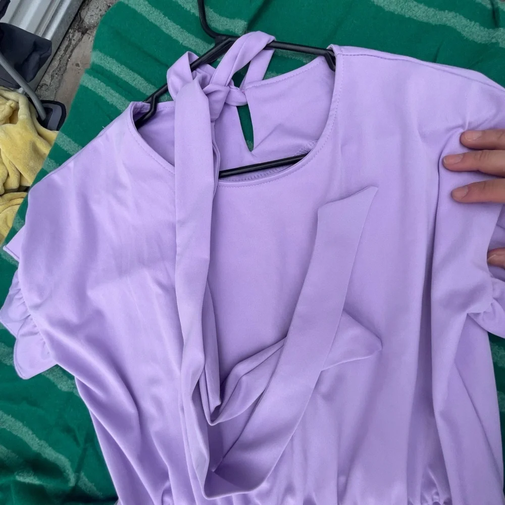 Lavender Ruffle Dress - Picture 2 of 6